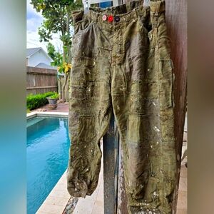 Magnolia Pearl Distressed Olive Pants